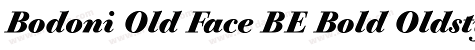 Bodoni Old Face BE Bold Oldstyle Figures字体转换